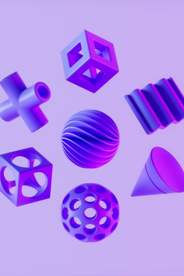 purple geometric shapes
