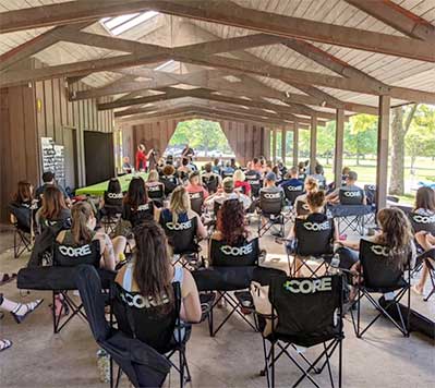 Core employees at their annual summer party.